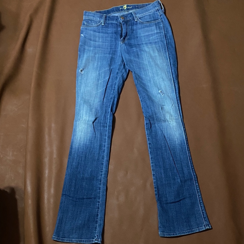 7 For All Mankind Flare Jeans in Blue